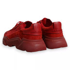 Dolce &amp; Gabbana Red Leather Daymaster Low Top Sneakers Shoes