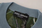 Dolce &amp; Gabbana Jungle Wool Silk Pullover Logo Sweater