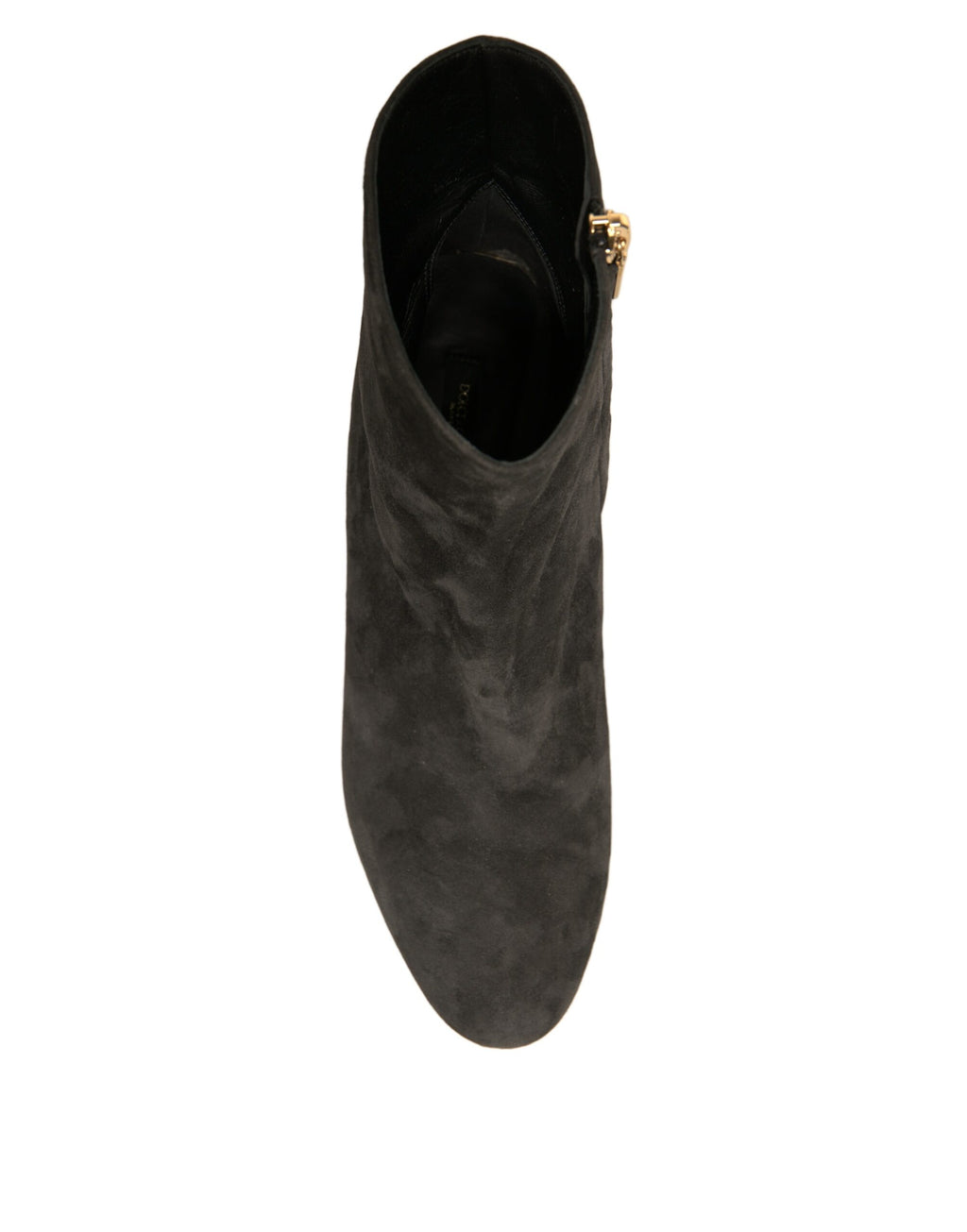 Dolce &amp; Gabbana Black Embellished Heel Ankle Boots Shoes