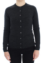 Dolce &amp; Gabbana Gray Wool Button Cardigan Sweater