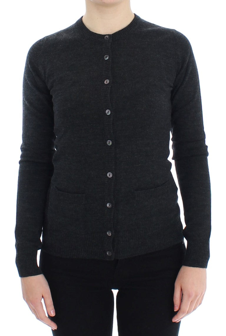 Dolce &amp; Gabbana Gray Wool Button Cardigan Sweater