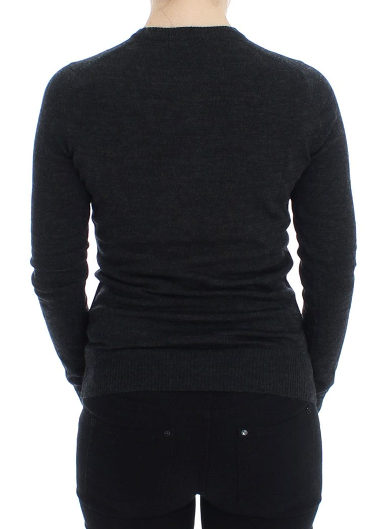 Dolce &amp; Gabbana Gray Wool Button Cardigan Sweater