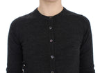 Dolce &amp; Gabbana Gray Wool Button Cardigan Sweater