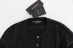 Dolce &amp; Gabbana Gray Wool Button Cardigan Sweater