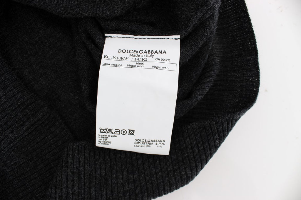 Dolce &amp; Gabbana Gray Wool Button Cardigan Sweater