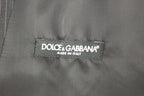 Dolce &amp; Gabbana Gray Striped Wool Single Breasted Vest