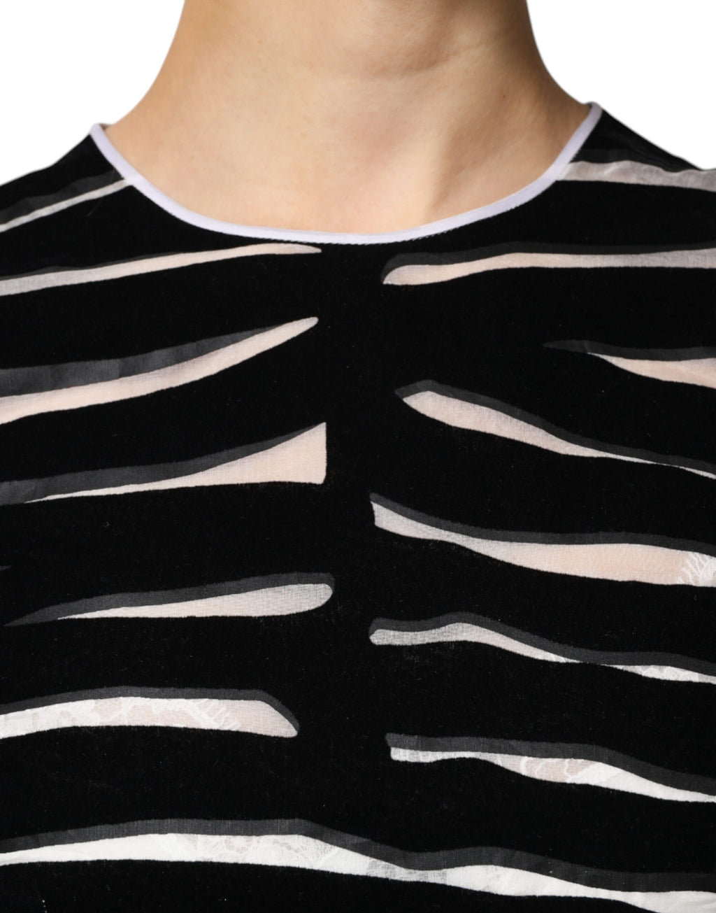 Dolce &amp; Gabbana Black White Zebra A-line Sheath Mini Dress