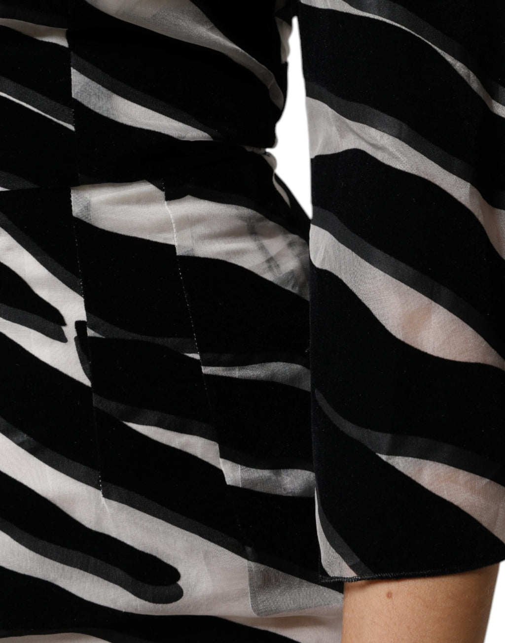 Dolce &amp; Gabbana Black White Zebra A-line Sheath Mini Dress