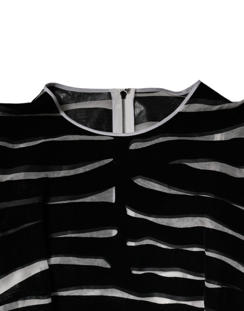 Dolce &amp; Gabbana Black White Zebra A-line Sheath Mini Dress