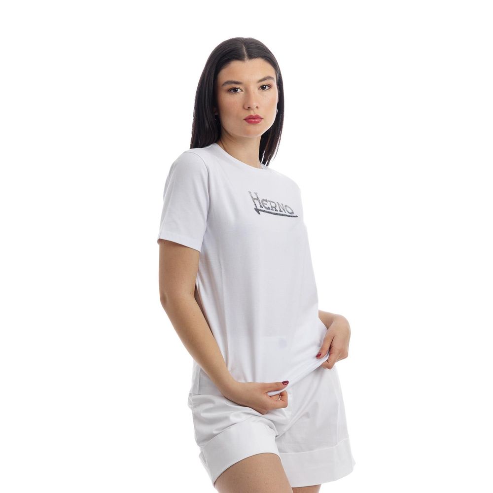 Herno White Cotton Tops &amp; T-Shirts