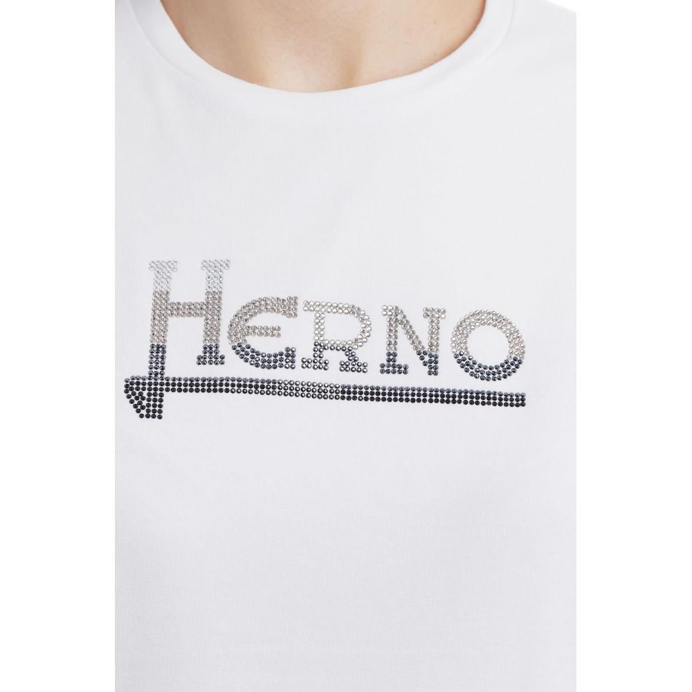 Herno White Cotton Tops &amp; T-Shirts