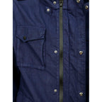 Herno Blue Linen Men Jacket