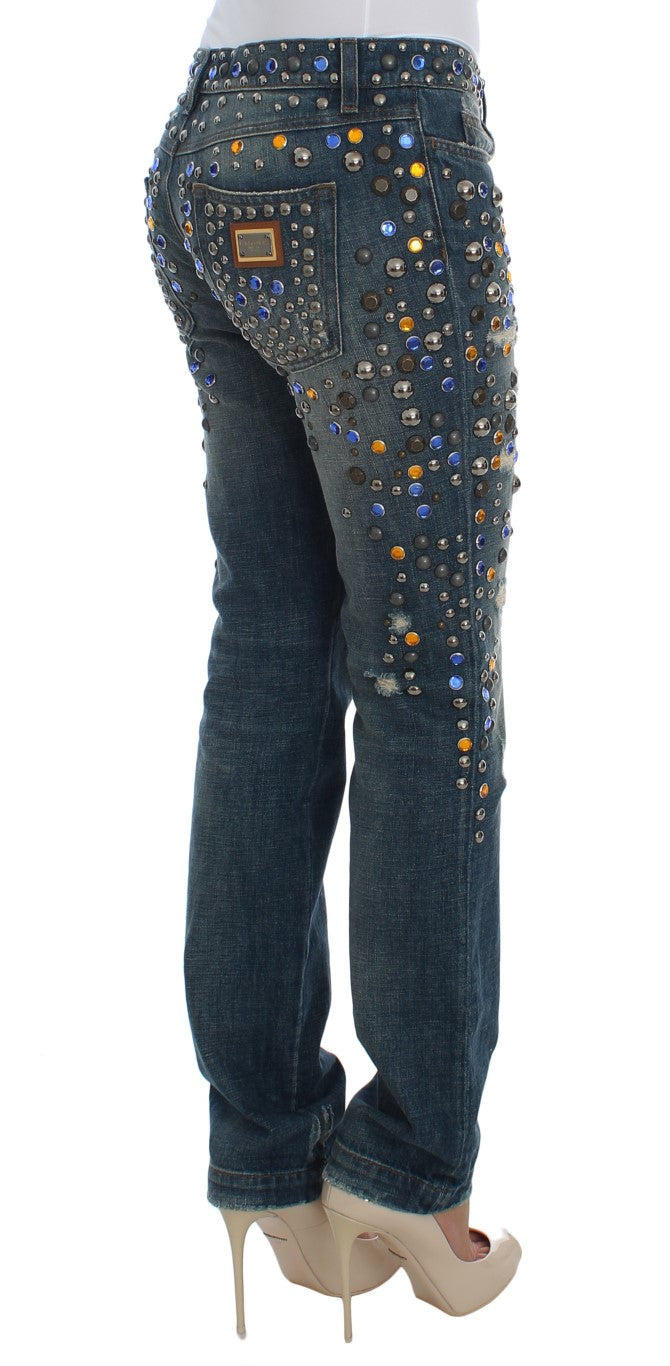 Dolce &amp; Gabbana Crystal Embellished GIRLY Slim Fit Jeans