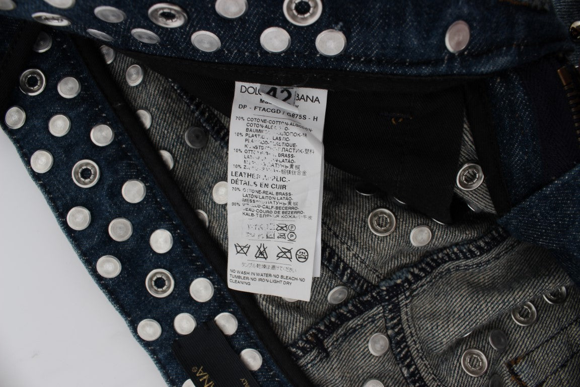 Dolce &amp; Gabbana Crystal Embellished GIRLY Slim Fit Jeans