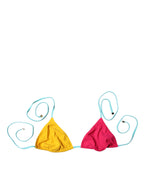 Dolce &amp; Gabbana Multicolor Halter Beachwear Bikini Top Swimwear