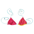 Dolce &amp; Gabbana Multicolor Halter Beachwear Bikini Top Swimwear