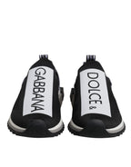 Dolce &amp; Gabbana Black White Slip On Sorrento Sneakers Shoes