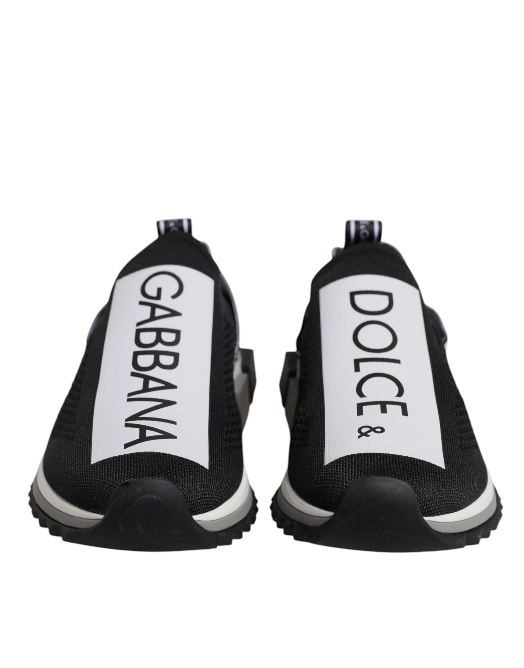 Dolce &amp; Gabbana Black White Slip On Sorrento Sneakers Shoes