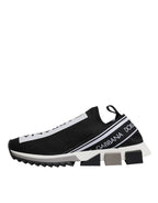 Dolce &amp; Gabbana Black White Slip On Sorrento Sneakers Shoes