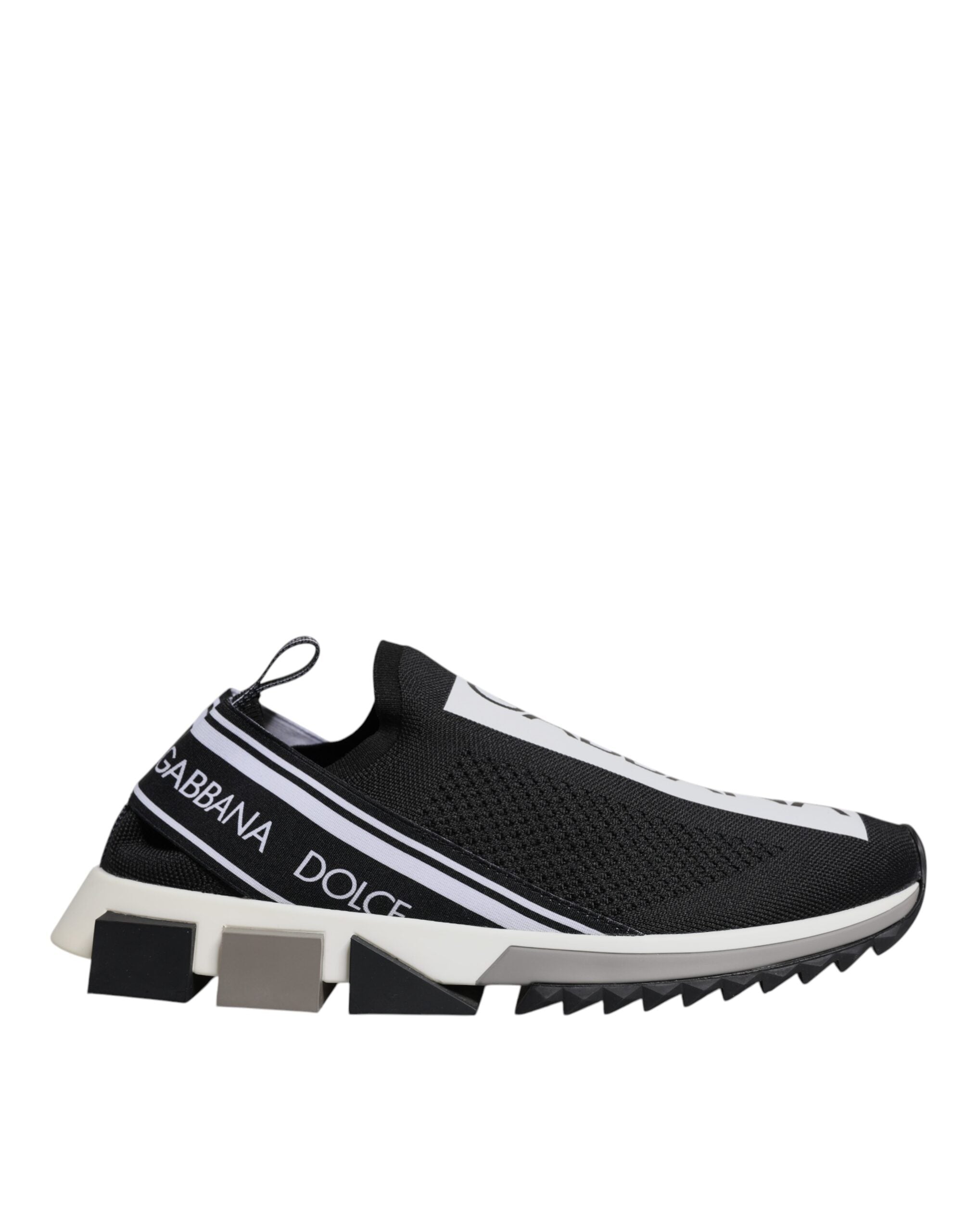 Dolce &amp; Gabbana Black White Slip On Sorrento Sneakers Shoes