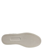 Dolce &amp; Gabbana White Suede Leather Low Top Sneakers Shoes