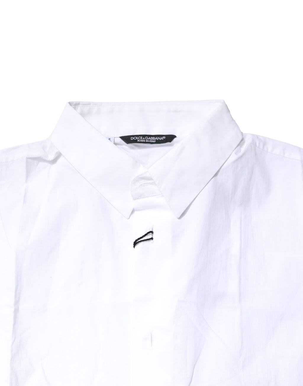 Dolce &amp; Gabbana White Cotton Button Down Casual Men Polo Shirt