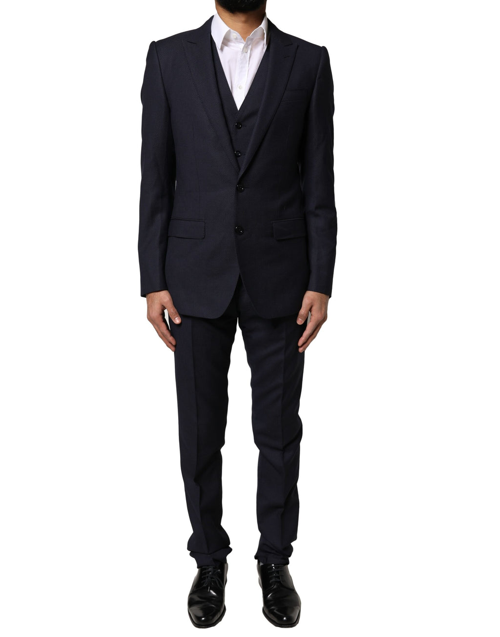 Dolce &amp; Gabbana Black Fantasy MARTINI 3 Piece Formal Suit