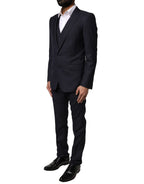 Dolce &amp; Gabbana Black Fantasy MARTINI 3 Piece Formal Suit