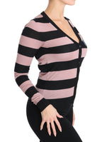 Dolce &amp; Gabbana Pink Floral Cashmere Cardigan Sweater