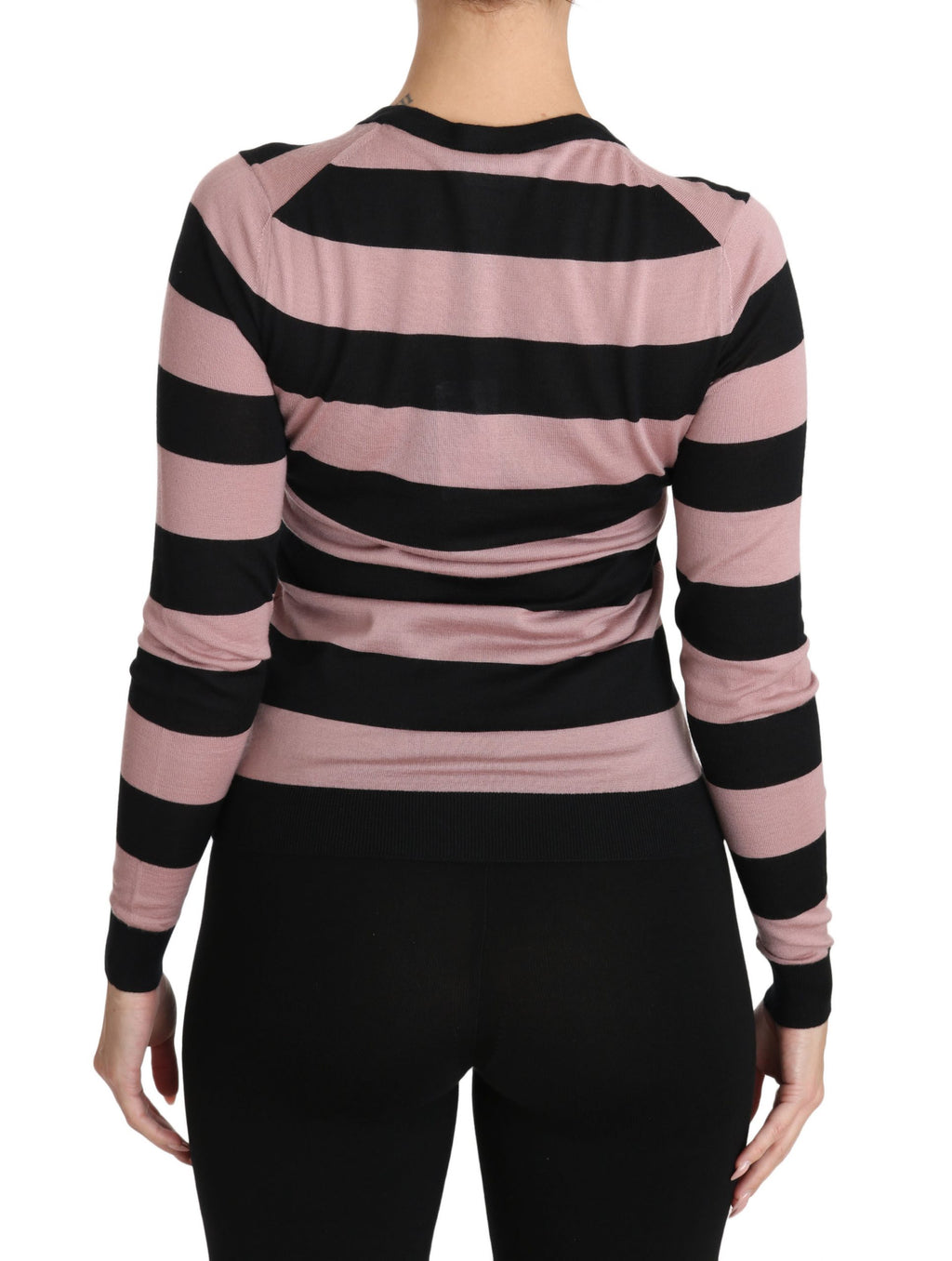 Dolce &amp; Gabbana Pink Floral Cashmere Cardigan Sweater