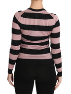 Dolce &amp; Gabbana Pink Floral Cashmere Cardigan Sweater