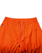 Dolce & Gabbana Orange Polyester Men Jogger Sweatpants Pants