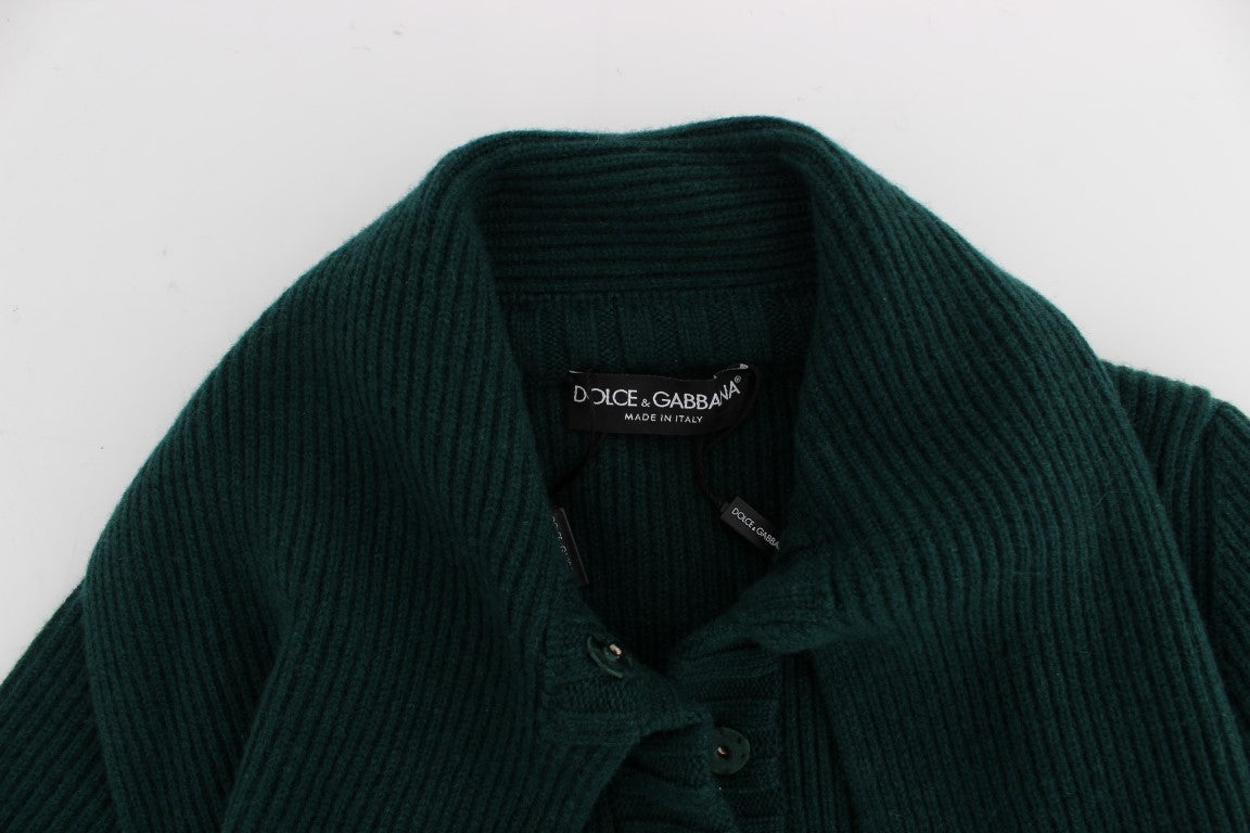 Dolce &amp; Gabbana Green Knitted Cashmere Cardigan