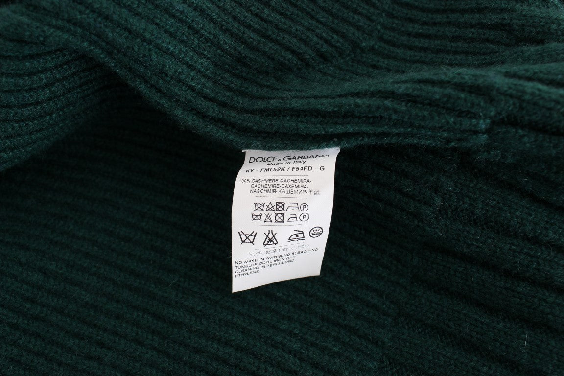 Dolce &amp; Gabbana Green Knitted Cashmere Cardigan
