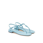 Miu Miu Blue Patent Leather Flip-Flop Sandal