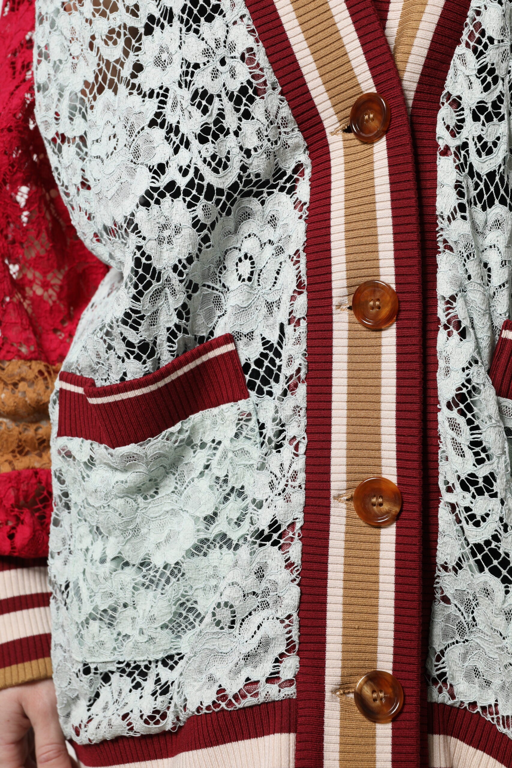 Dolce &amp; Gabbana Multicolor Floral Lace Cardigan Sweater
