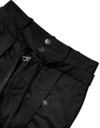 Dolce &amp; Gabbana Black Cotton High Waist Cargo Pants