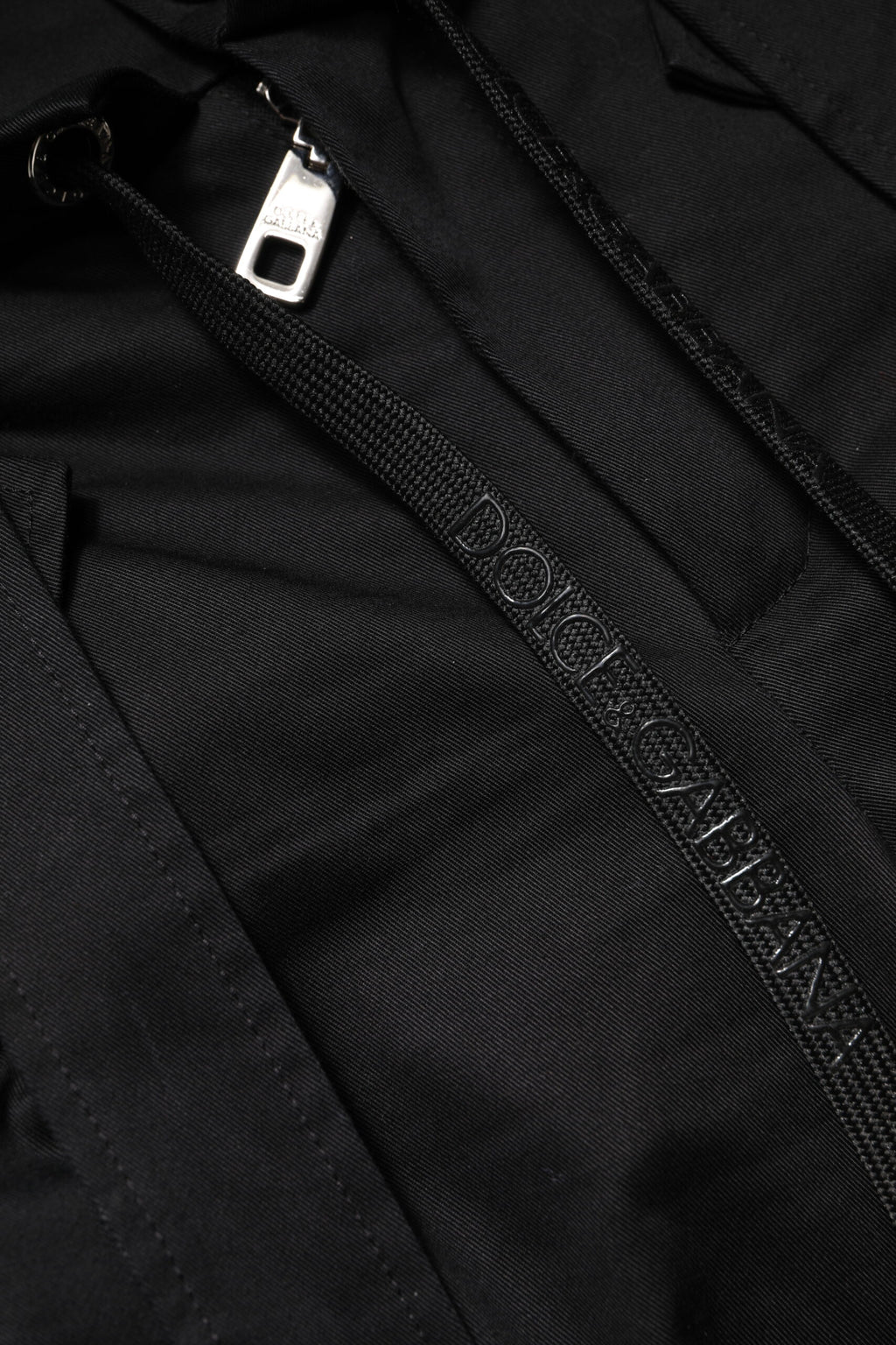 Dolce &amp; Gabbana Black Cotton High Waist Cargo Pants