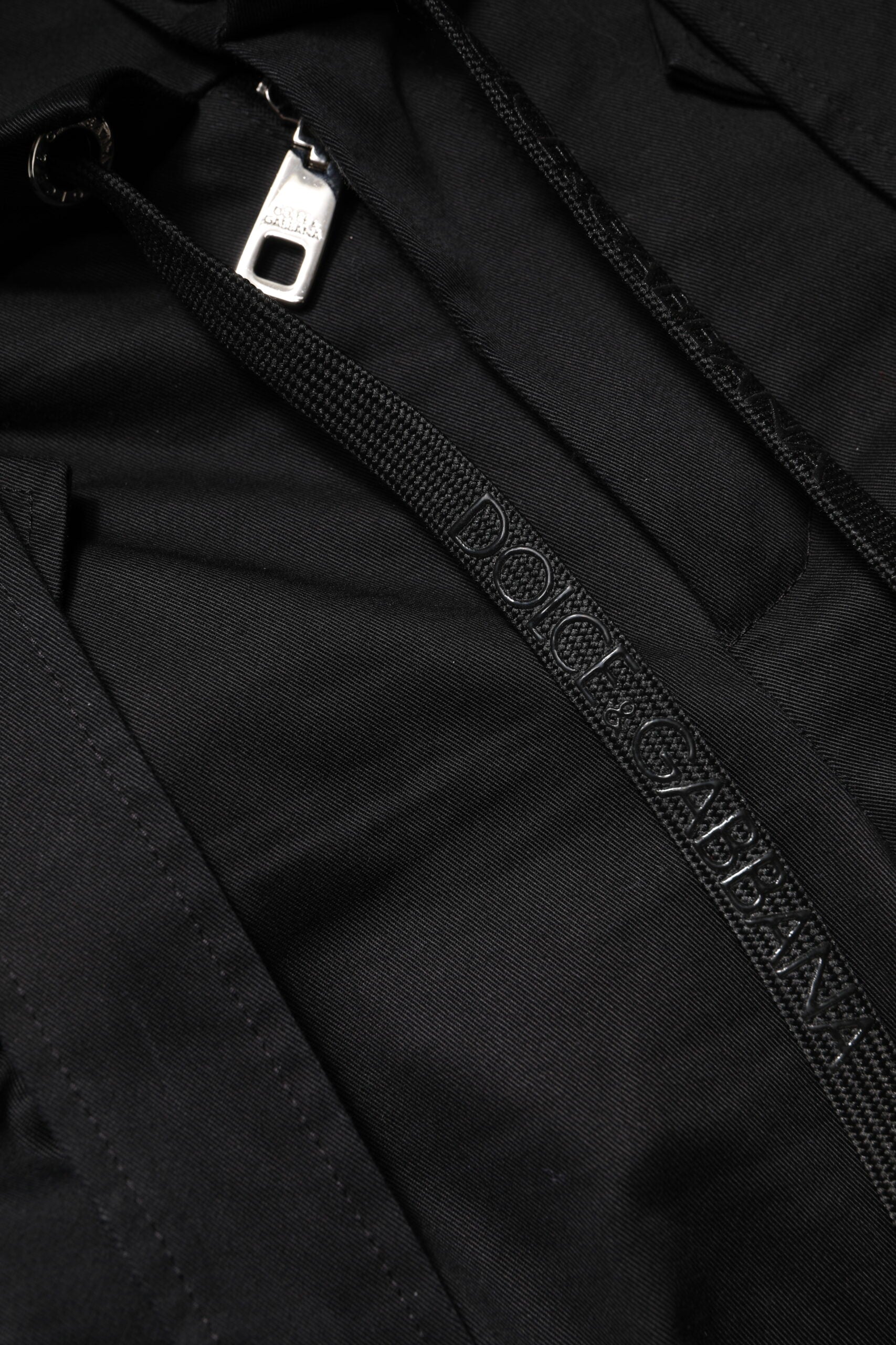 Dolce &amp; Gabbana Black Cotton High Waist Cargo Pants