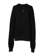 Dolce &amp; Gabbana Black Cotton Crew Neck Sweatshirt Sweater