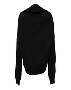 Dolce &amp; Gabbana Black Cotton Crew Neck Sweatshirt Sweater