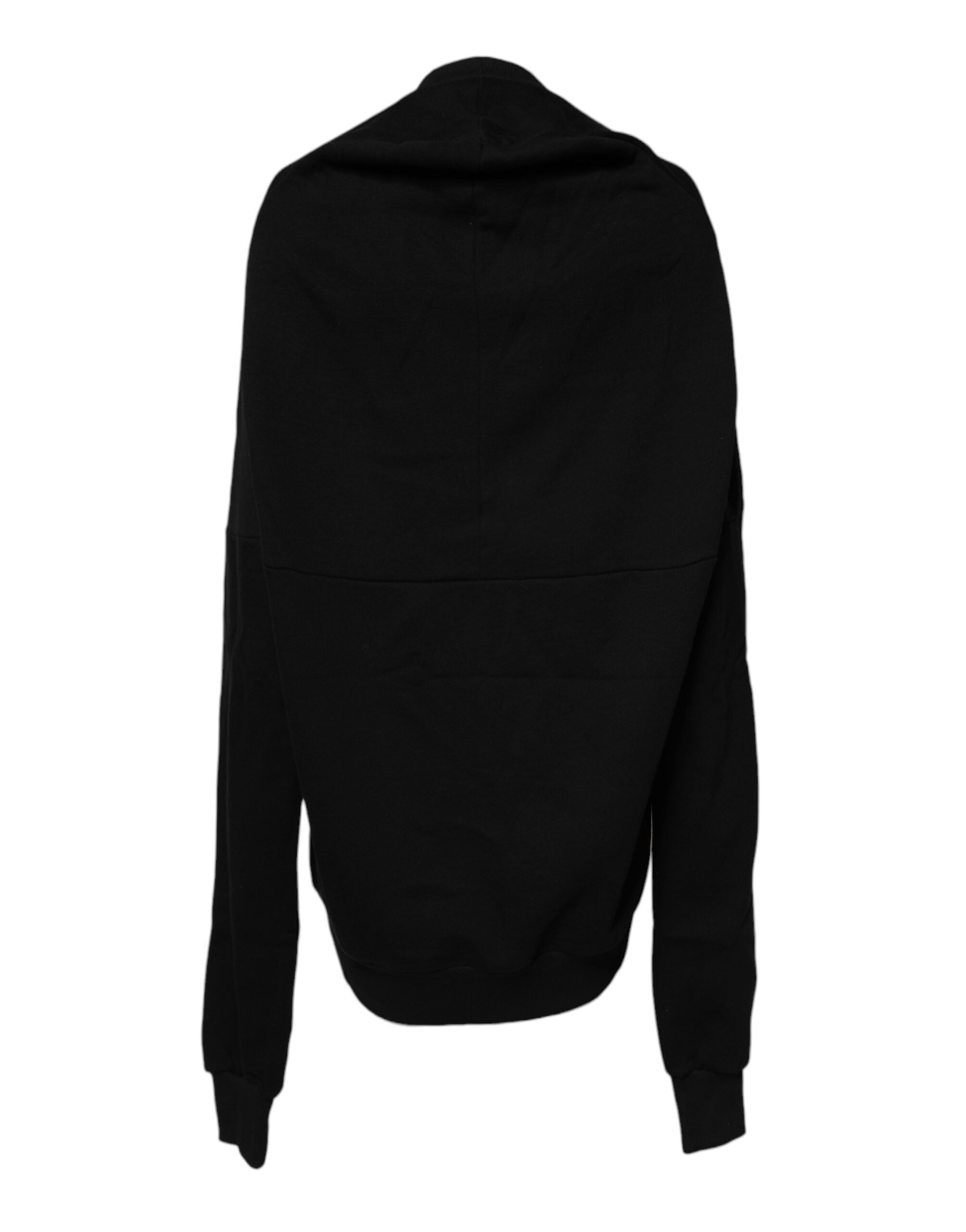 Dolce &amp; Gabbana Black Cotton Crew Neck Sweatshirt Sweater