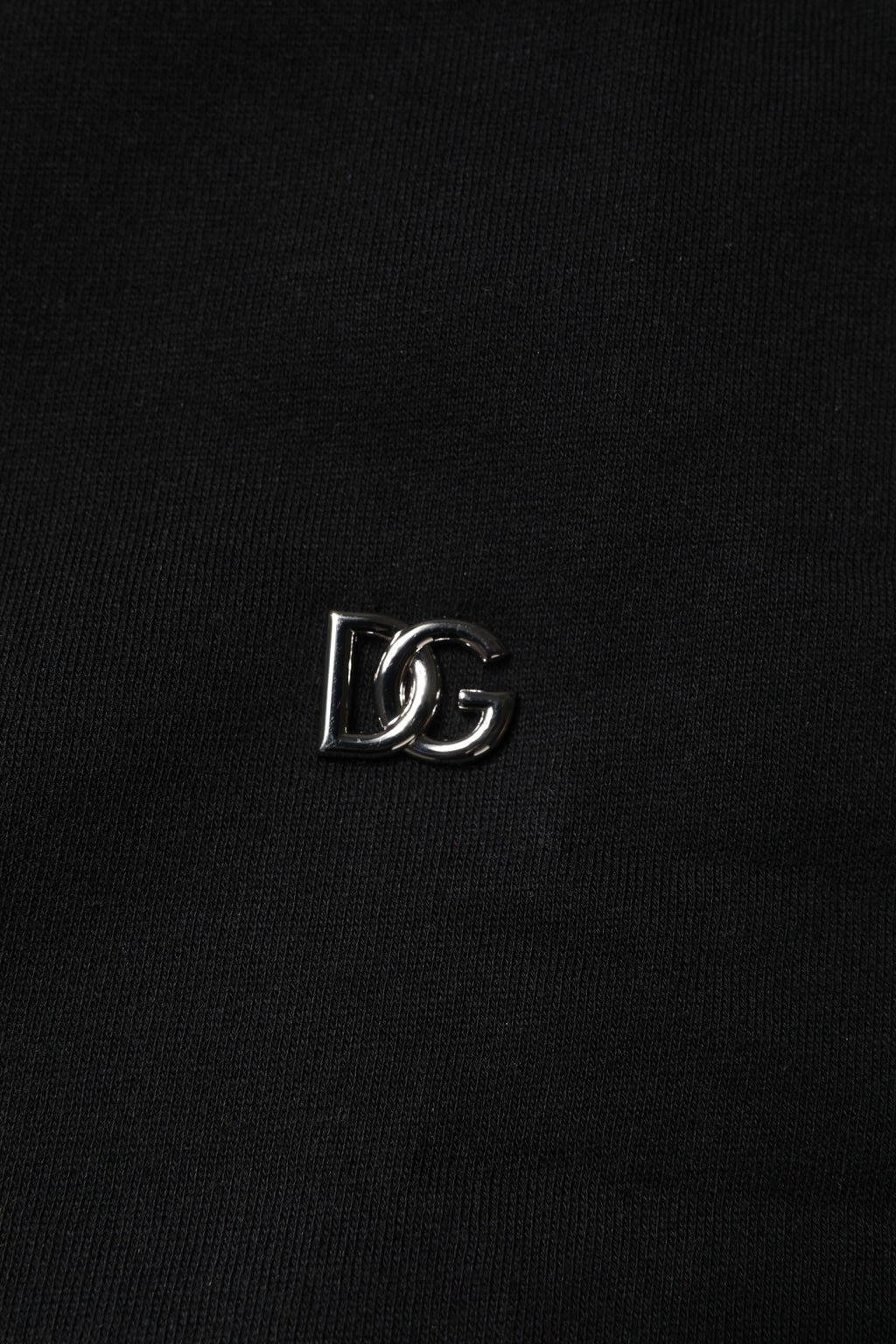 Dolce &amp; Gabbana Black Cotton Crew Neck Sweatshirt Sweater