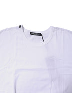 Dolce &amp; Gabbana White Cotton Crew Neck Cropped T-shirt Top