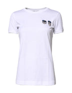 Dolce &amp; Gabbana White #DGFamily Cotton Crew Neck T-shirt