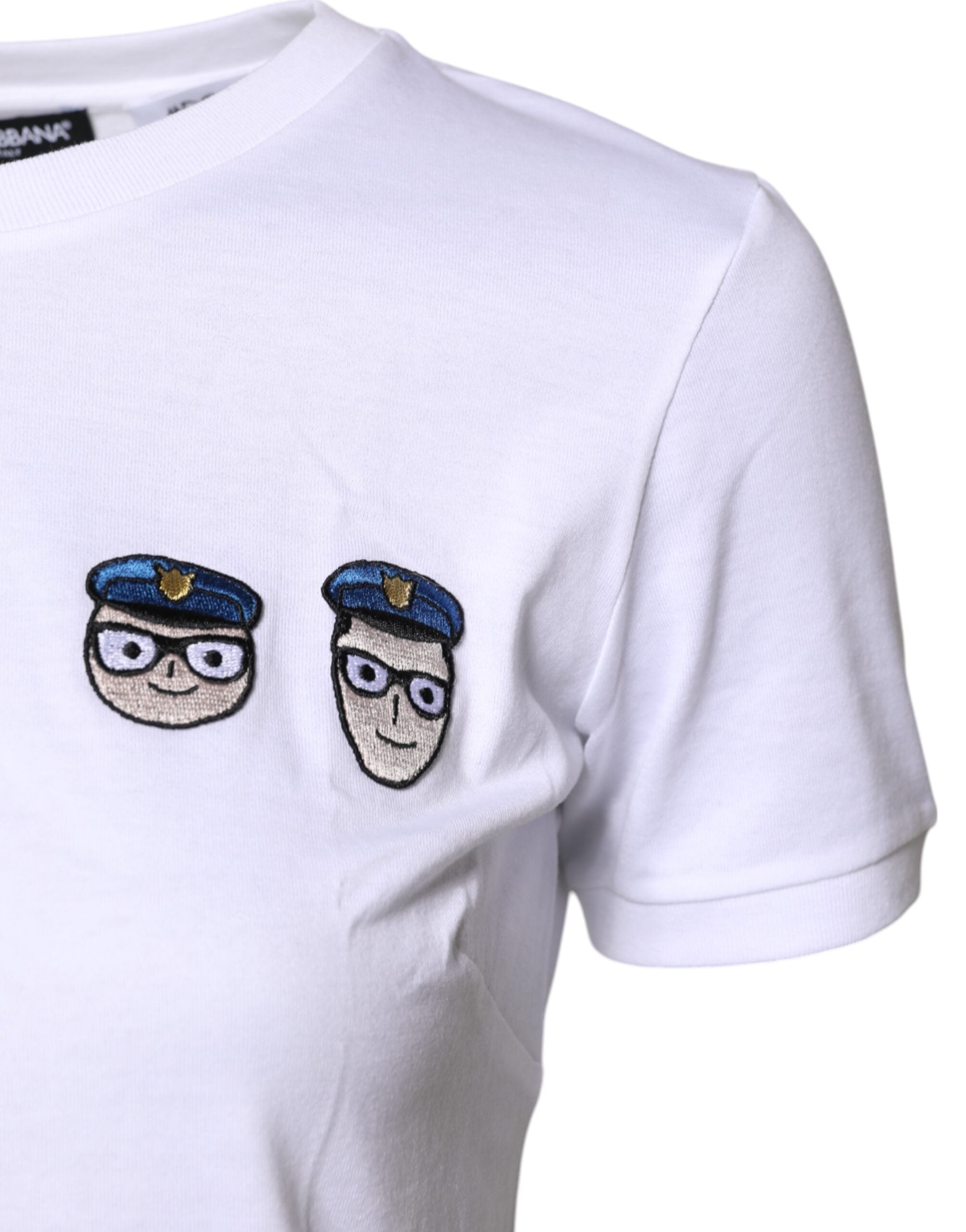 Dolce &amp; Gabbana White #DGFamily Cotton Crew Neck T-shirt
