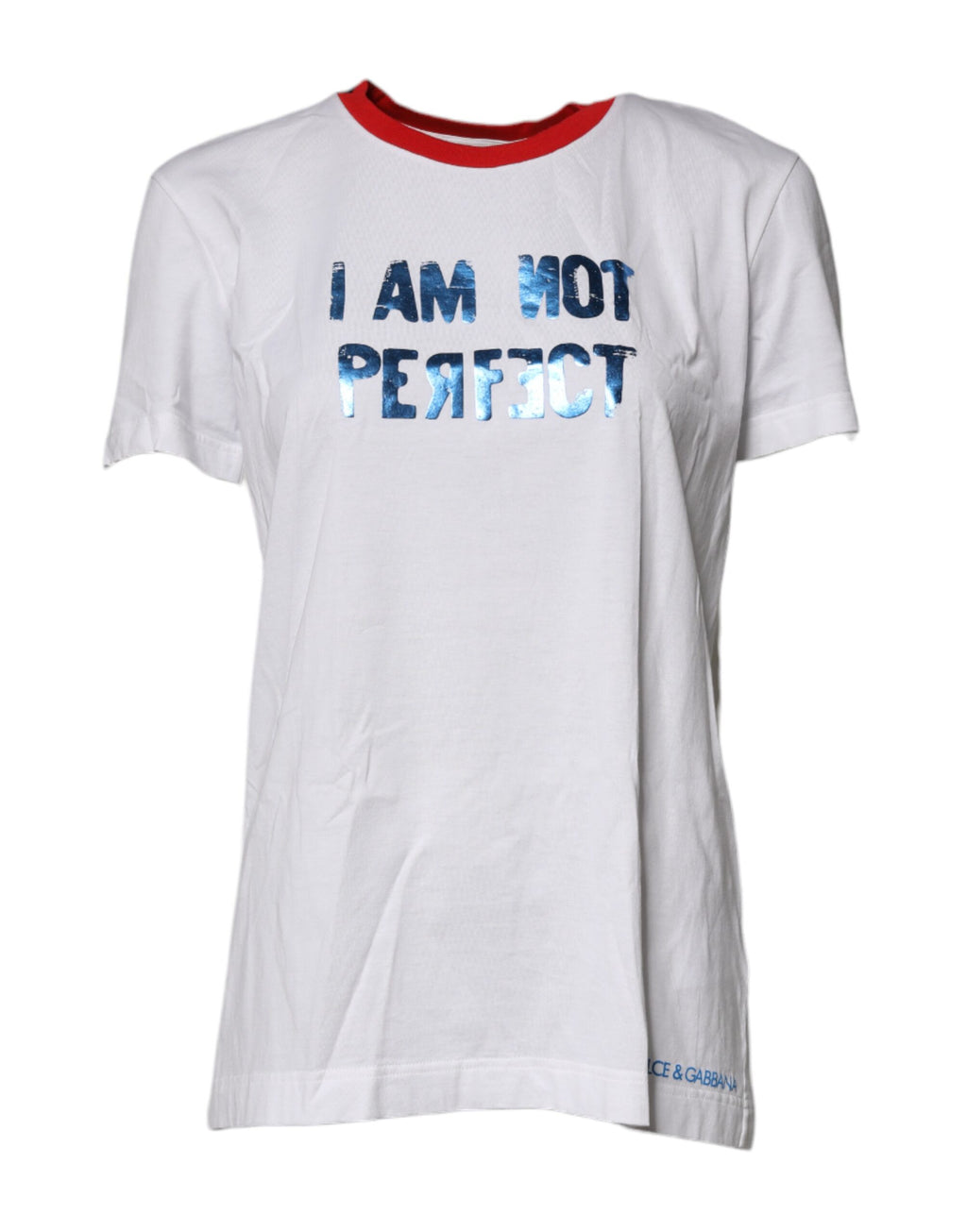 Dolce &amp; Gabbana White Graphic Print Cotton Crew Neck T-shirt