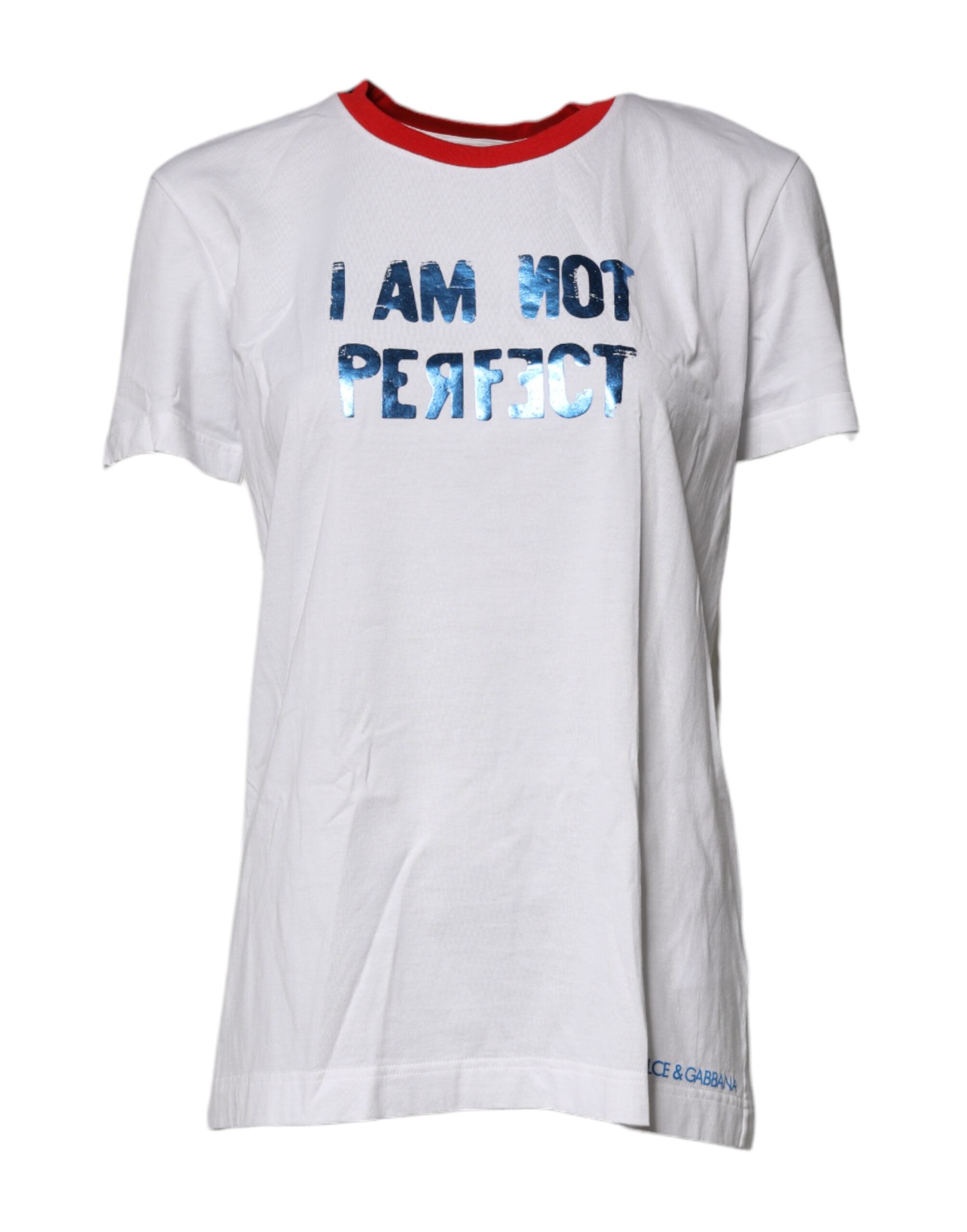 Dolce &amp; Gabbana White Graphic Print Cotton Crew Neck T-shirt