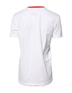 Dolce &amp; Gabbana White Graphic Print Cotton Crew Neck T-shirt