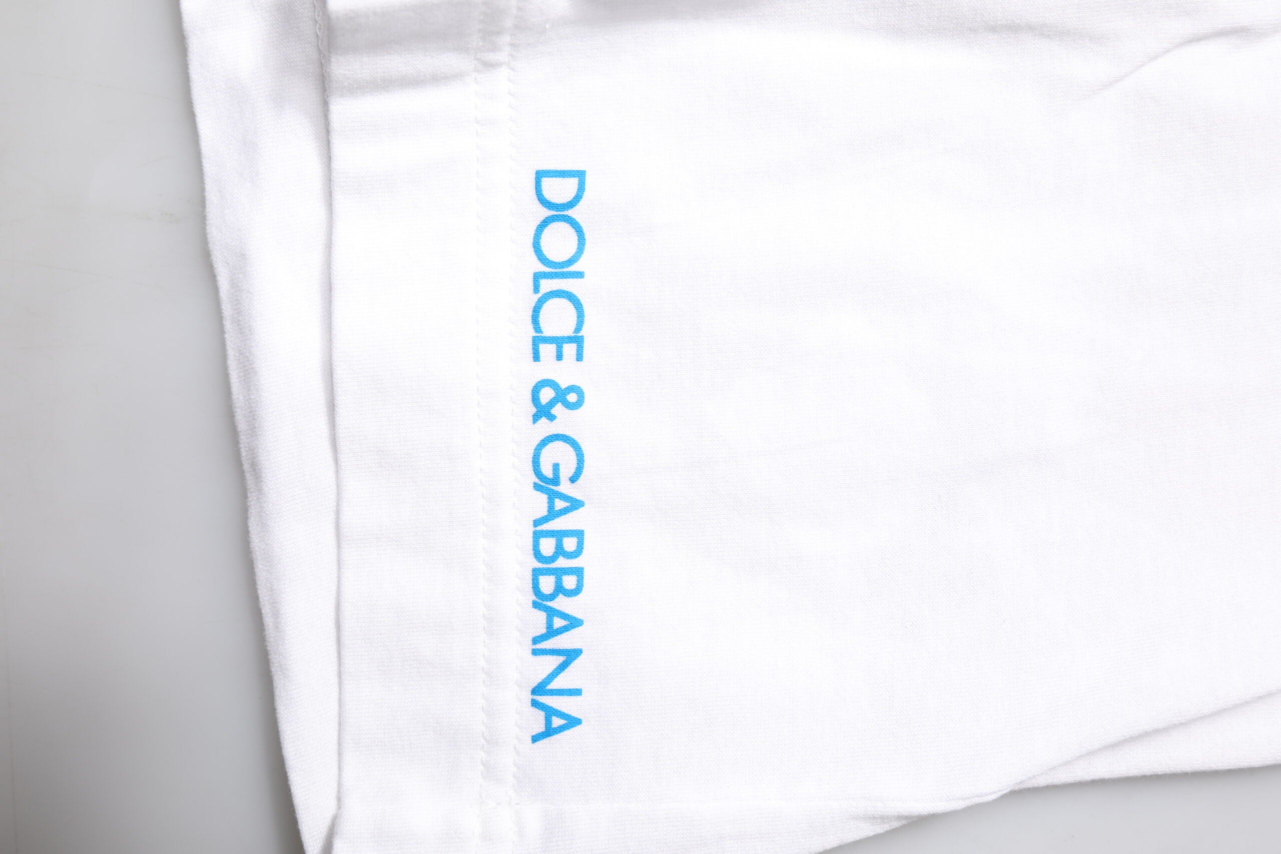 Dolce &amp; Gabbana White Graphic Print Cotton Crew Neck T-shirt